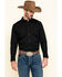 Image #1 - Gibson Men's Basic Solid Long Sleeve Pearl Snap Western Shirt, Black, hi-res