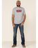 Levi's Men's Mattias Heather Gray Batwing Logo Graphic T-Shirt, Heather Grey, hi-res
