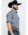 Image #3 - Jack Daniel's Men's Textured Plaid Print Short Sleeve Western Shirt , Black, hi-res