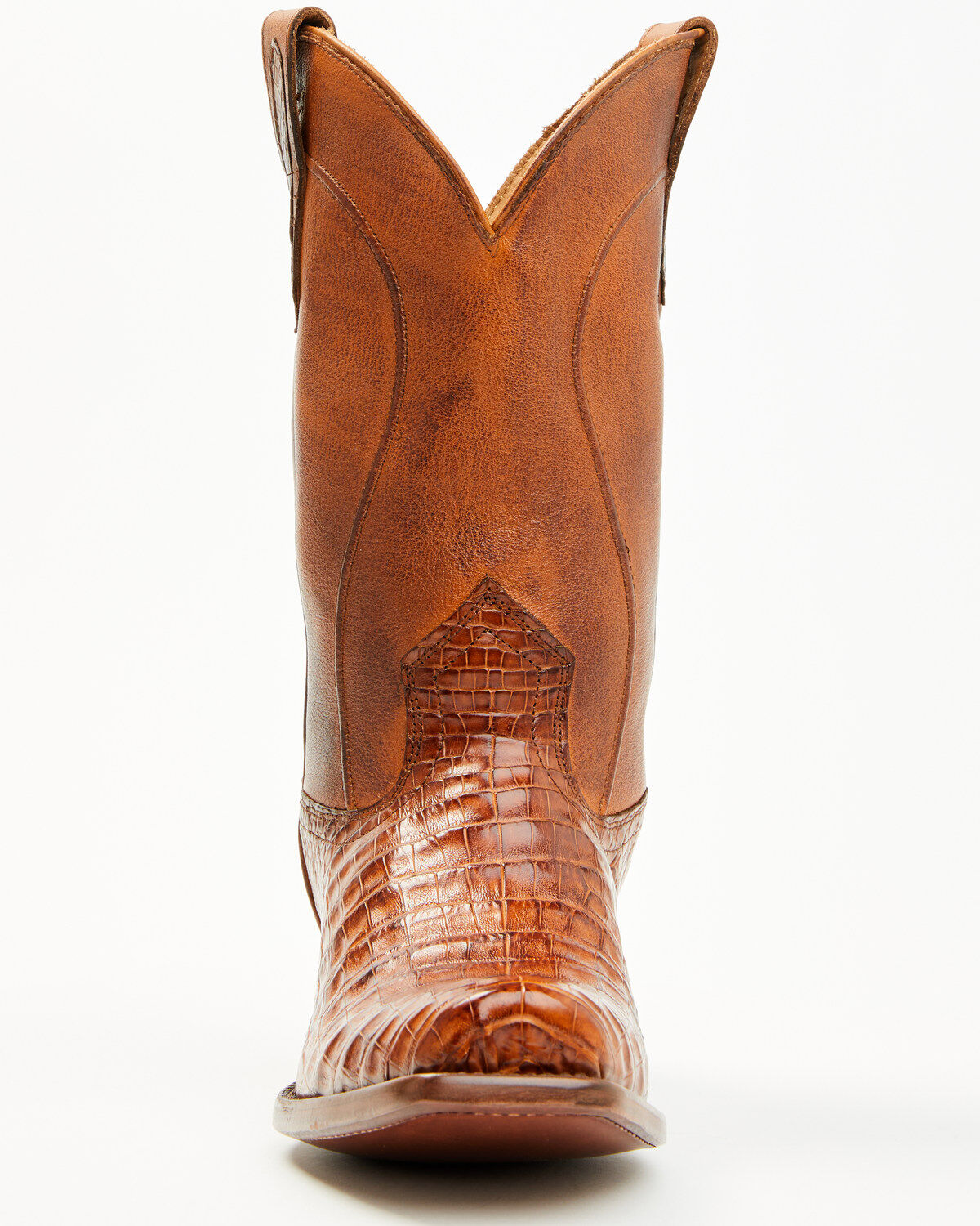 Image #4 - Cody James Black 1978® Men's Mason Exotic Caiman Belly Western Boots - Square Toe, Cognac, hi-res