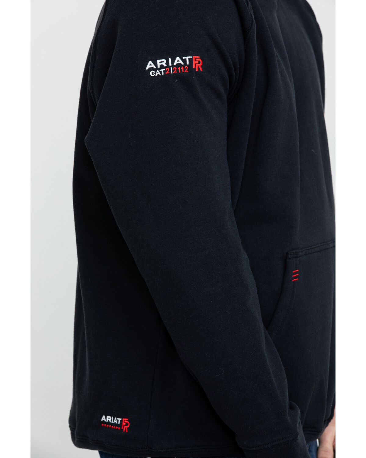 Image #4 - Ariat Men's FR Primo Fleece Logo Hooded Work Sweatshirt, , hi-res