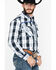 Image #3 - Cowboy Hardware Men's Block Plaid Print Long Sleeve Snap Western Shirt, , hi-res