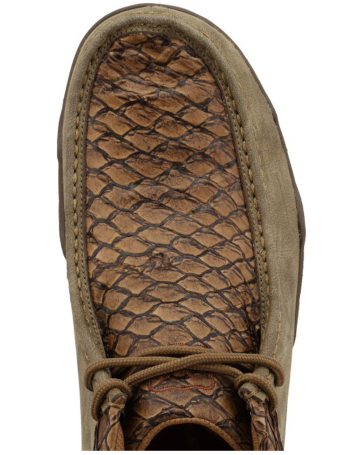Image #6 - Twisted X Men's Exotic Seabass Chukka UltraLite X™ Driving Shoes - Moc Toe, Tan, hi-res
