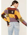 Cleo + Wolf Women's Patchwork Floral Knit Sweater, Gold, hi-res