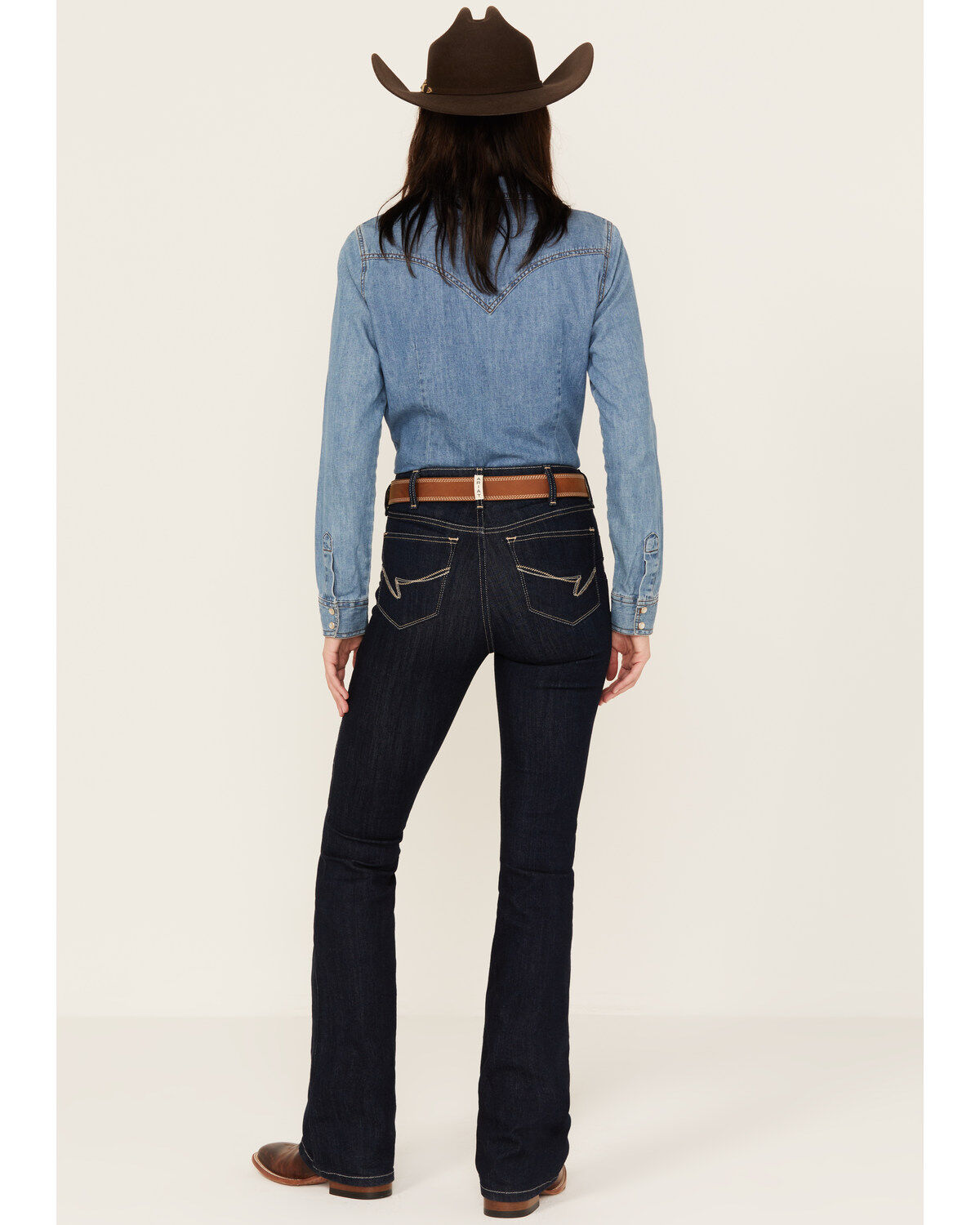 Image #3 - Ariat Women's Dark Wash High Rise Selma Stretch Bootcut Jeans, , hi-res