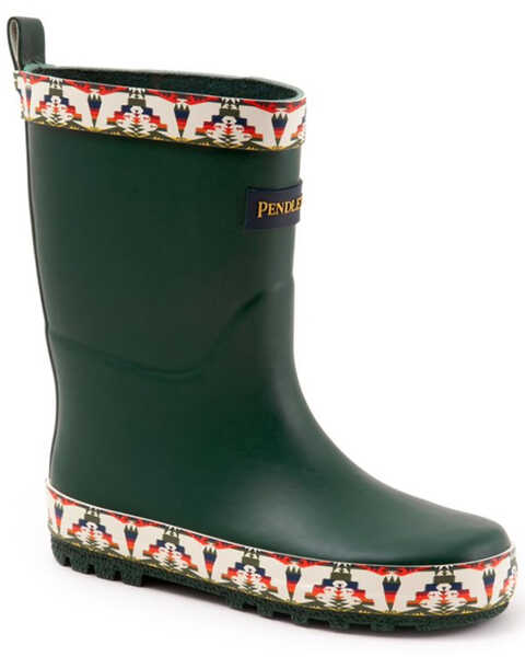 Pendleton Girls' Tucson Rain Boots - Round Toe, Green, hi-res