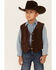 Scully Kid's Boar Suede Vest, Espresso, hi-res