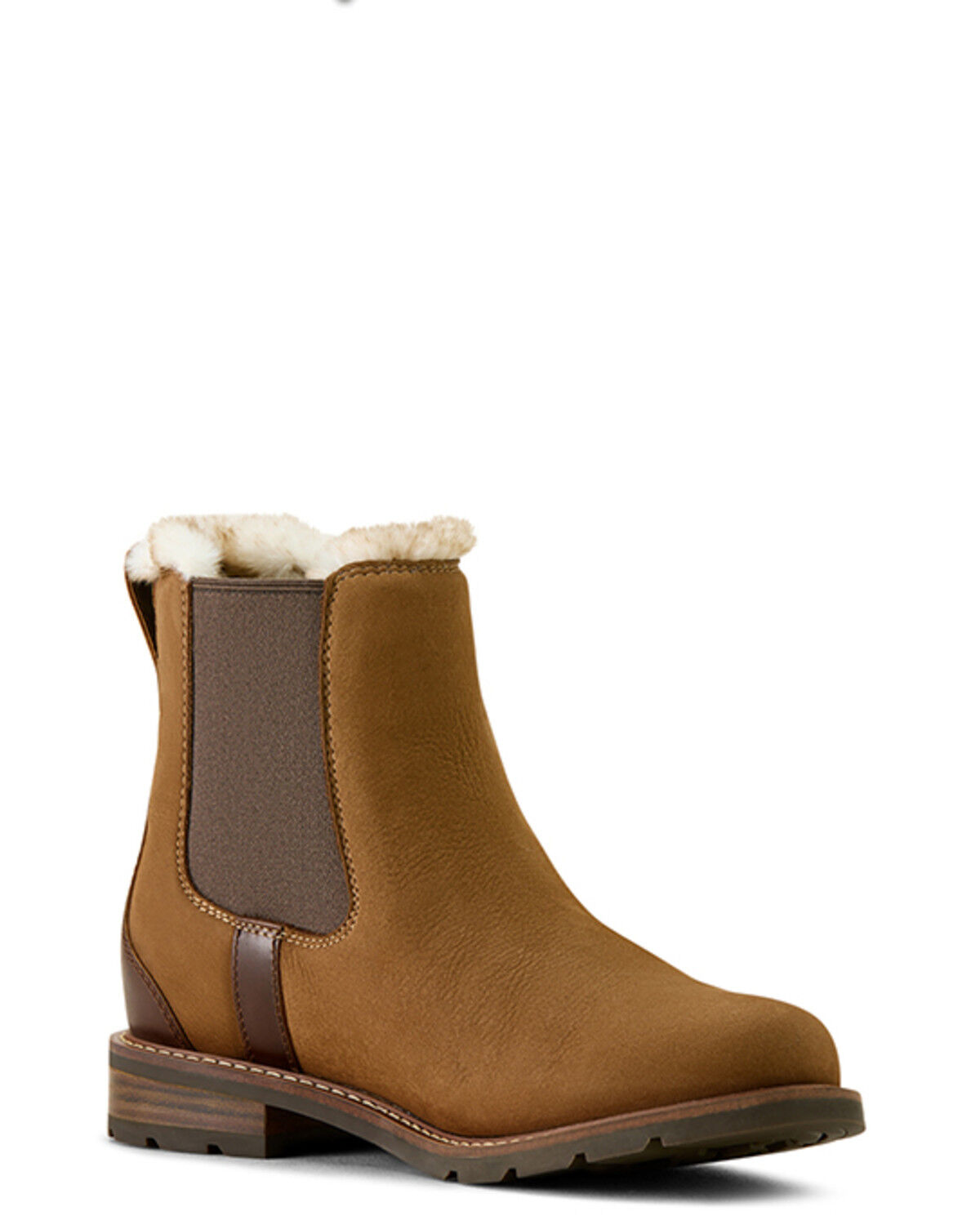 Image #1 - Ariat Women's Wexford Sherpa Waterproof Chelsea Boots - Round Toe, Brown, hi-res