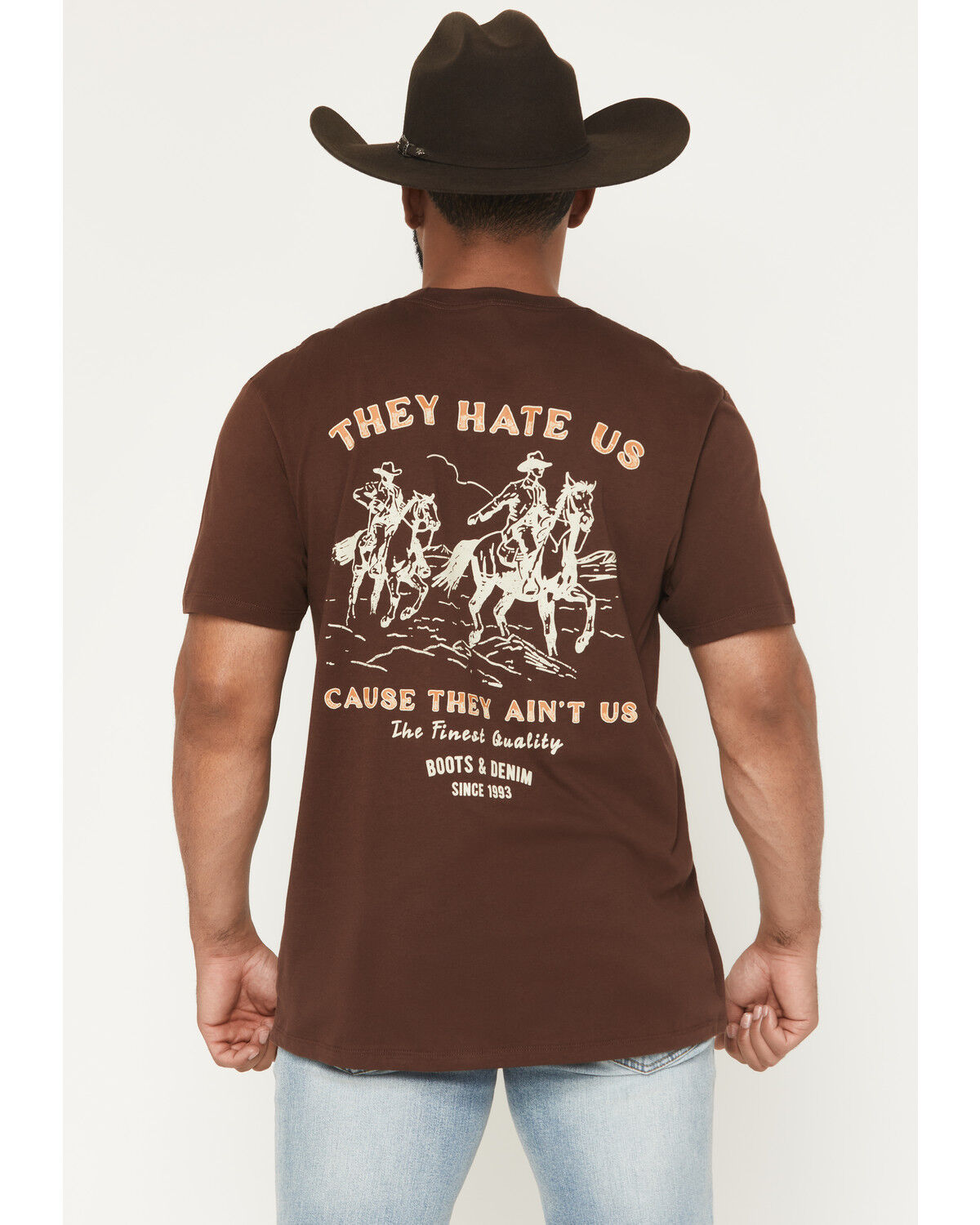 Image #1 - Ariat Men's Haters Club Short Sleeve Graphic T-Shirt, Brown, hi-res