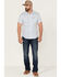 Brixton Men's Charter Teardrop Print Oxford Button Down Western Shirt , Blue, hi-res