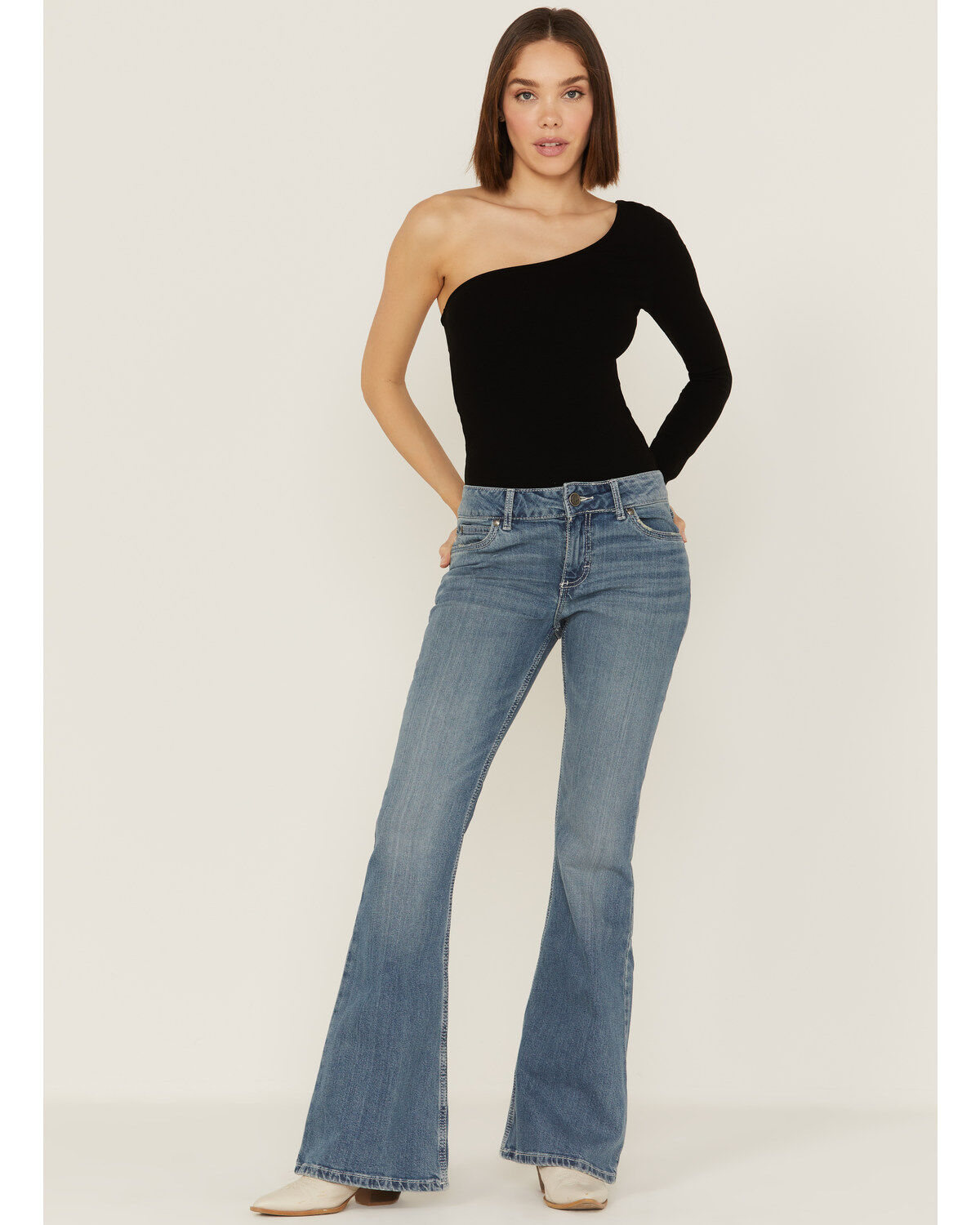 Image #1 - Wrangler Retro Women's Tori Mae Flare Jeans, Blue, hi-res