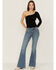 Image #1 - Wrangler Retro Women's Tori Mae Flare Jeans, Blue, hi-res