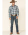 Image #2 - Cody James Men's Static Large Plaid Long Sleeve Western Shirt, Cream/blue, hi-res