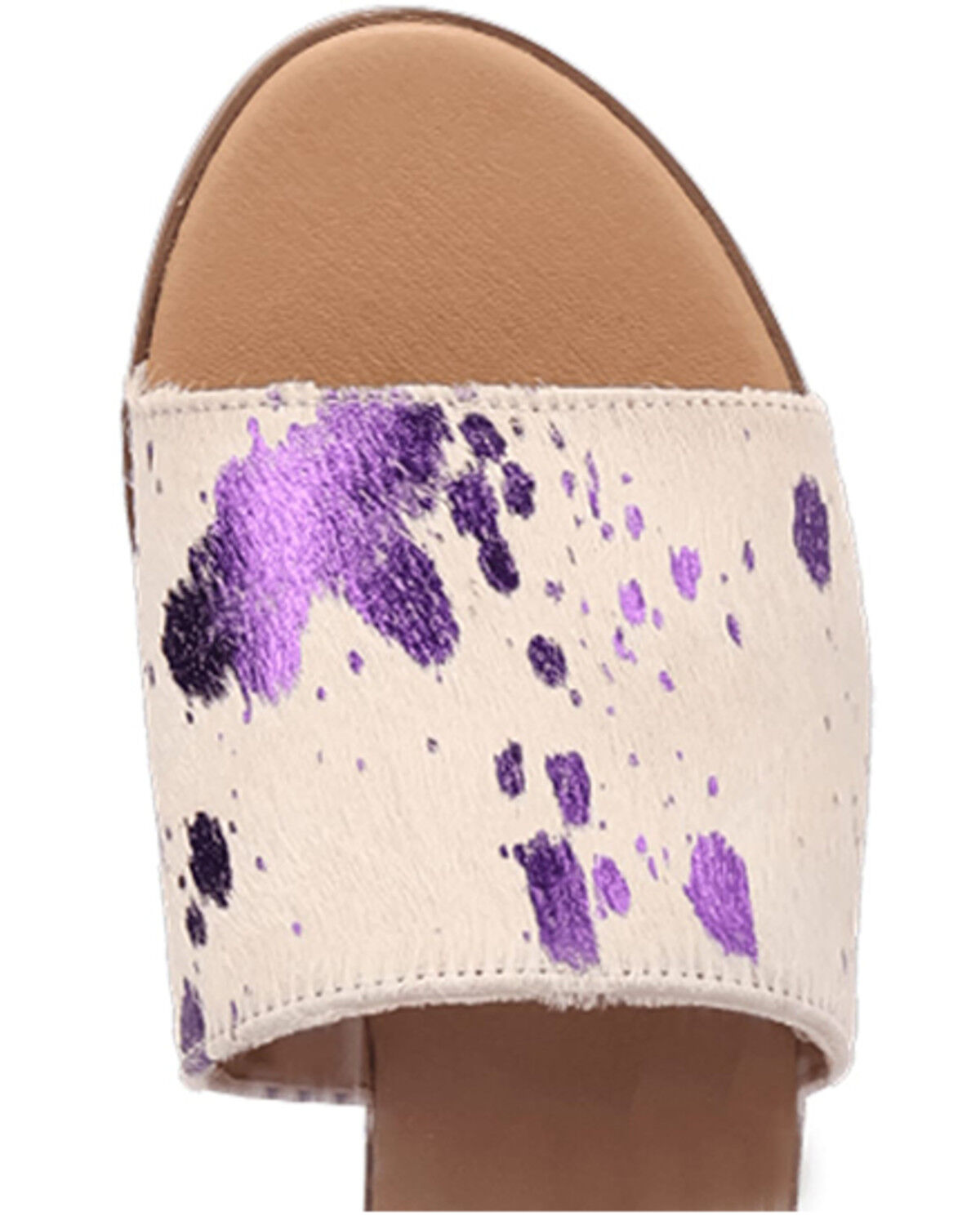 Image #6 - Dingo Women's Metallic Hairon Moo Moo Sandals, Fuchsia, hi-res