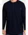Hawx Men's FR Solid Long Sleeve Pocket Henley Work Shirt - Big , Navy, hi-res
