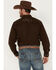 Resistol Men's Enzo Logo Long Sleeve Button Down Shirt, Brown, hi-res