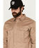 Image #2 - Hawx Men's FR Woven Long Sleeve Button-Down Work Shirt - Big, Beige, hi-res
