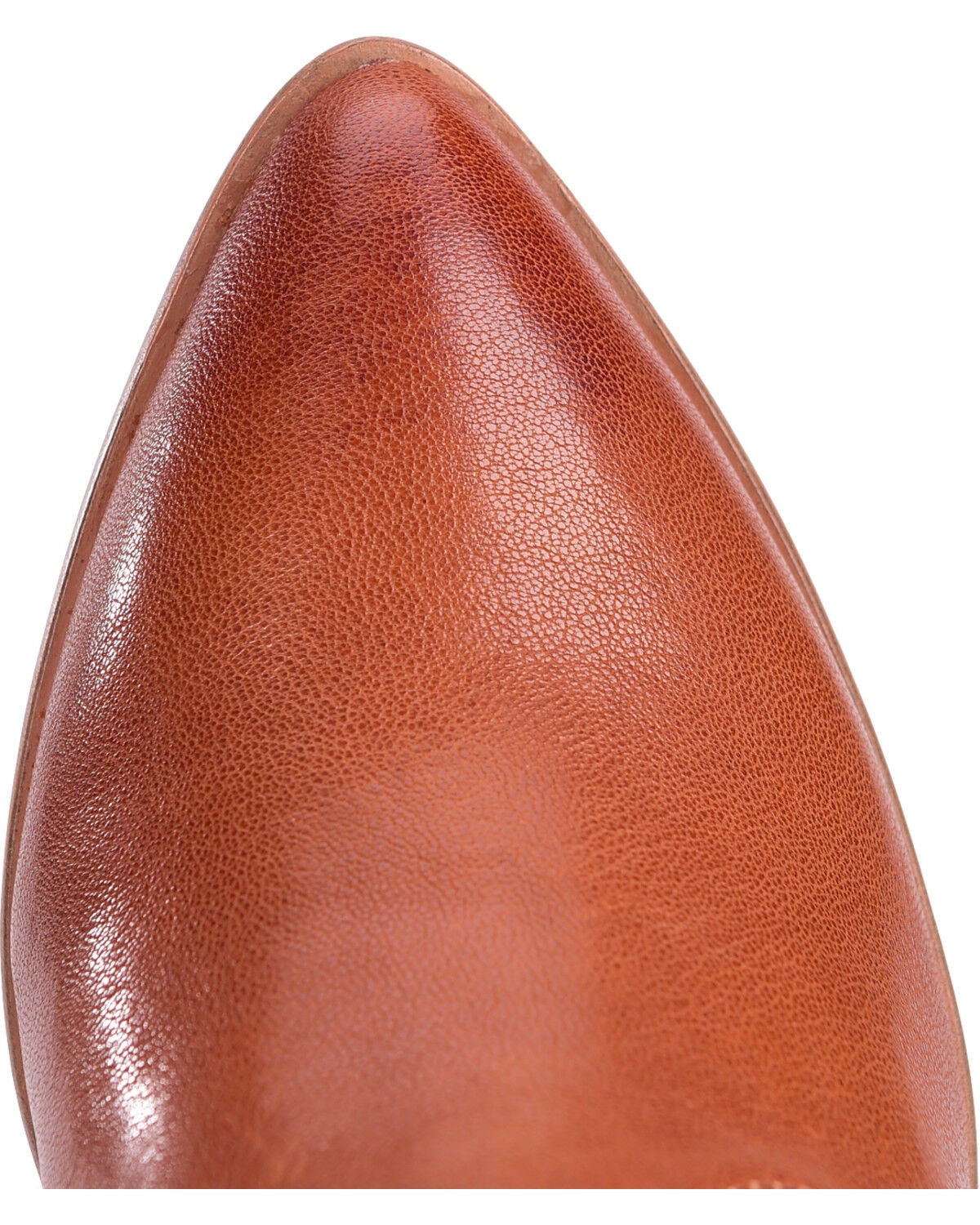cognac pointed toe booties