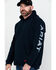 Image #3 - Ariat Men's FR Primo Fleece Logo Hooded Work Sweatshirt - Tall , Navy, hi-res