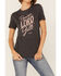 Image #2 - Grace & Truth Women's Charcoal Praise The Lord Ya'll Graphic Short Sleeve Tee, Charcoal, hi-res