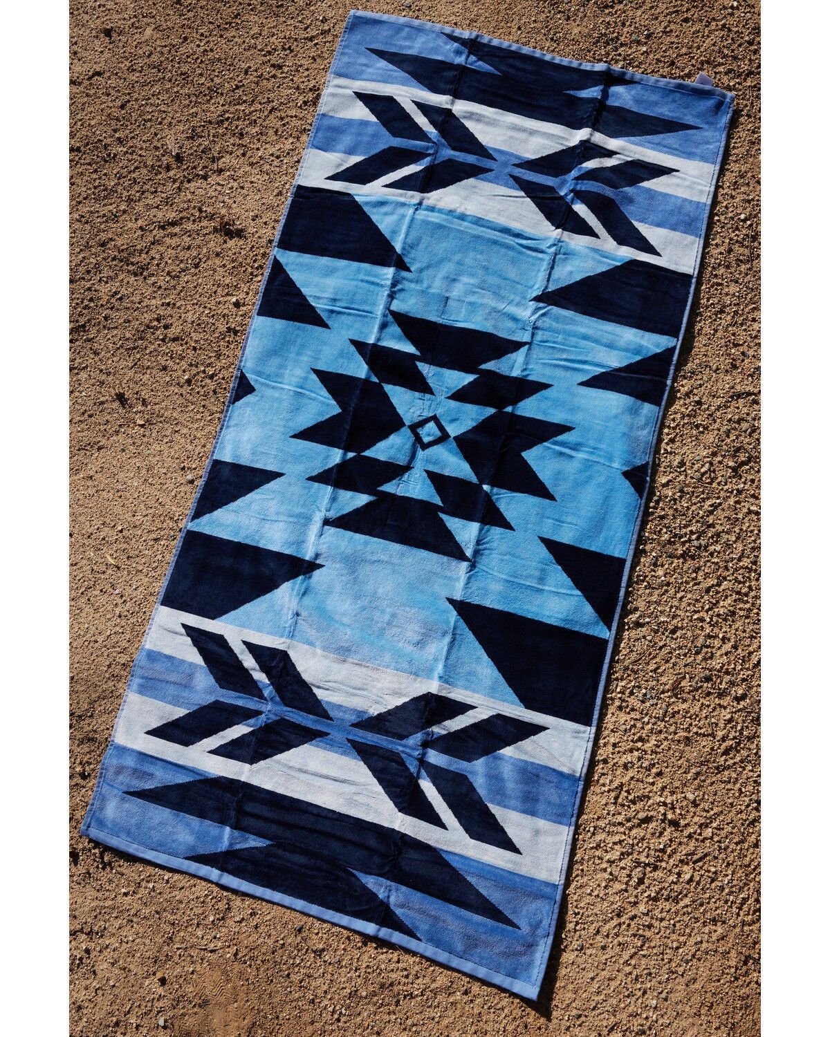 Boot Barn Southwestern Print Beach Towel, Navy, hi-res