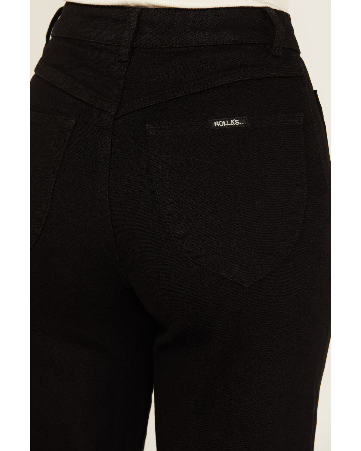 Image #4 - Rolla's Women's High Rise Wide Leg Stretch Sailor Jeans, Black, hi-res