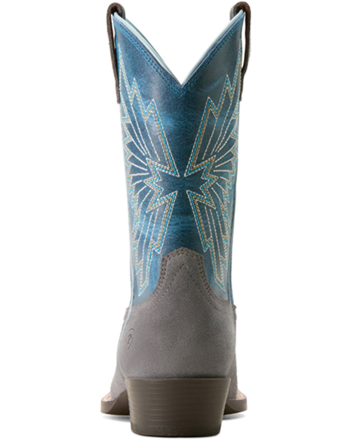 Image #3 - Ariat Boys' Decatur Suede Western Boots - Square Toe, Grey, hi-res