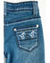 Image #5 - Cowgirl Hardware Toddler Girls' Medium Wash Running Horse Embroidered Bootcut Stretch Denim Jeans, Medium Wash, hi-res