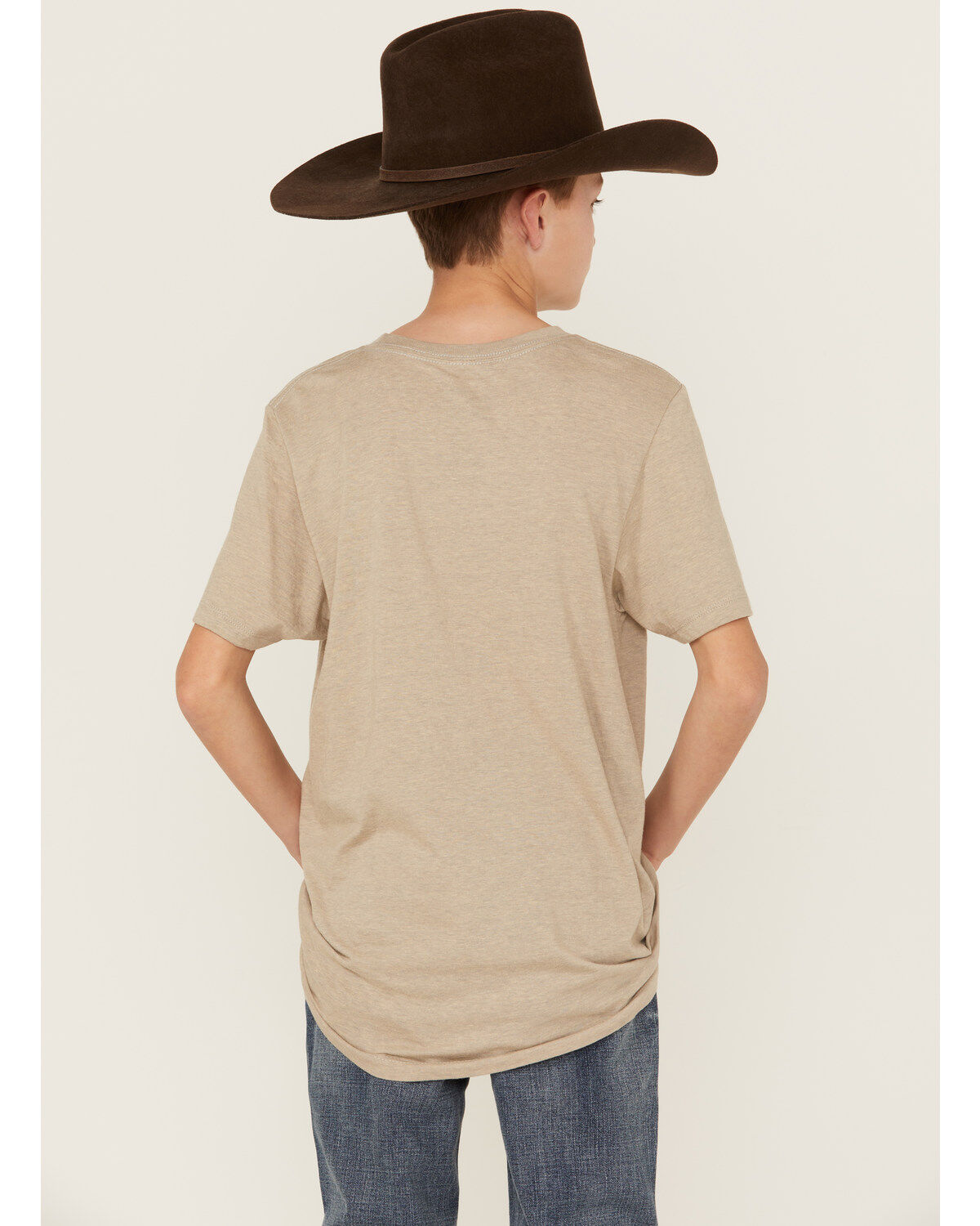 Image #4 - Cody James Boys' Cowboy Sketch Short Sleeve Graphic T-Shirt, Oatmeal, hi-res