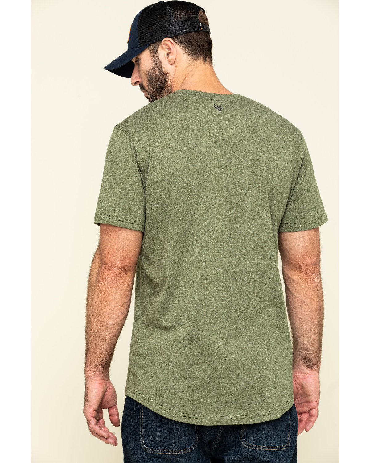 Image #2 - Hawx Men's Olive Solid Pocket Short Sleeve Work T-Shirt, , hi-res