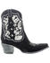 Image #2 - Old Gringo Women's Lazzo Cowboy Western Boots - Snip Toe, Black/white, hi-res