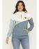 Image #1 - Wanakome Women's Roxy Color Block 1/2 Zip Pullover Hoodie, Indigo, hi-res