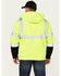 Image #4 - Hawx Men's High Vis Hooded Jacket , Yellow, hi-res