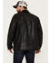 Moonshine Spirit Men's Glen Asymmetrical Moto Jacket, Black, hi-res