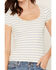 Image #3 - Wild Moss Women's Striped Short Sleeve Tee, Blue, hi-res
