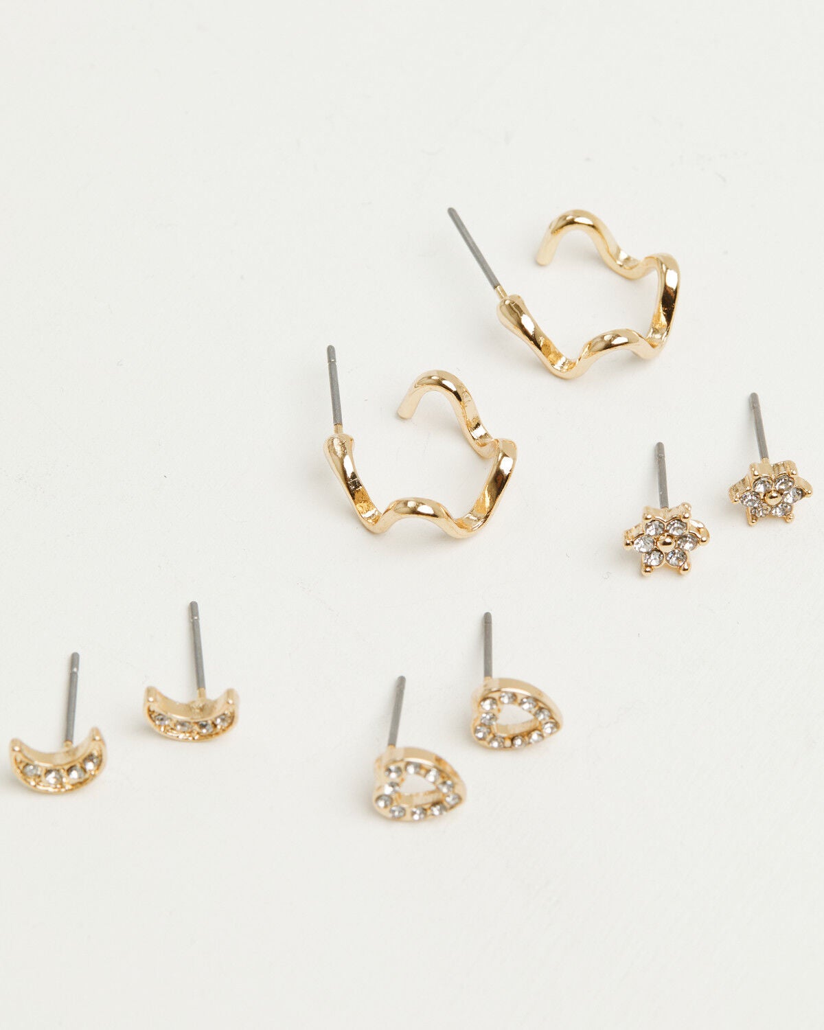 Image #4 - Shyanne Women's Hoop Earring Set - 12 Piece, Gold, hi-res