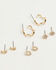 Image #4 - Shyanne Women's Hoop Earring Set - 12 Piece, Gold, hi-res