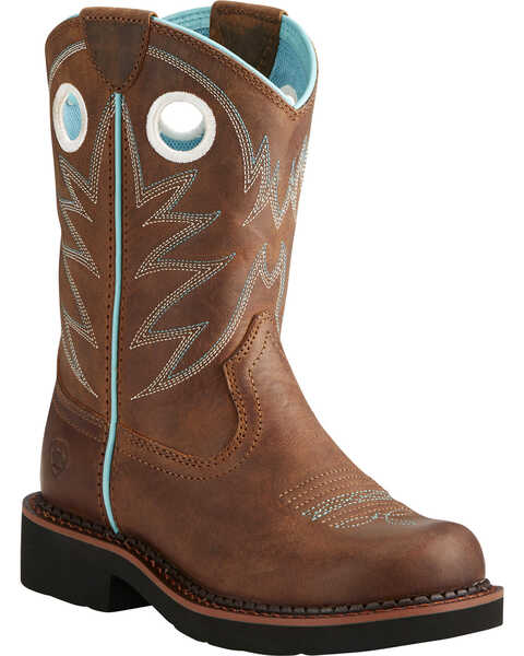 Image #1 - Ariat Girls' Fatbaby Probably Western Boots - Round Toe, , hi-res