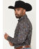 Image #2 - Rock & Roll Denim Men's Conversation Print Long Sleeve Snap Stretch Western Shirt, Charcoal, hi-res