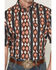 Image #3 - Wrangler Men's Checotah Southwestern Striped Short Sleeve Pearl Snap Western Shirt, Black, hi-res