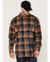 Hawx Men's FR Plaid Print Long Sleeve Button Down Work Shirt , Brown, hi-res