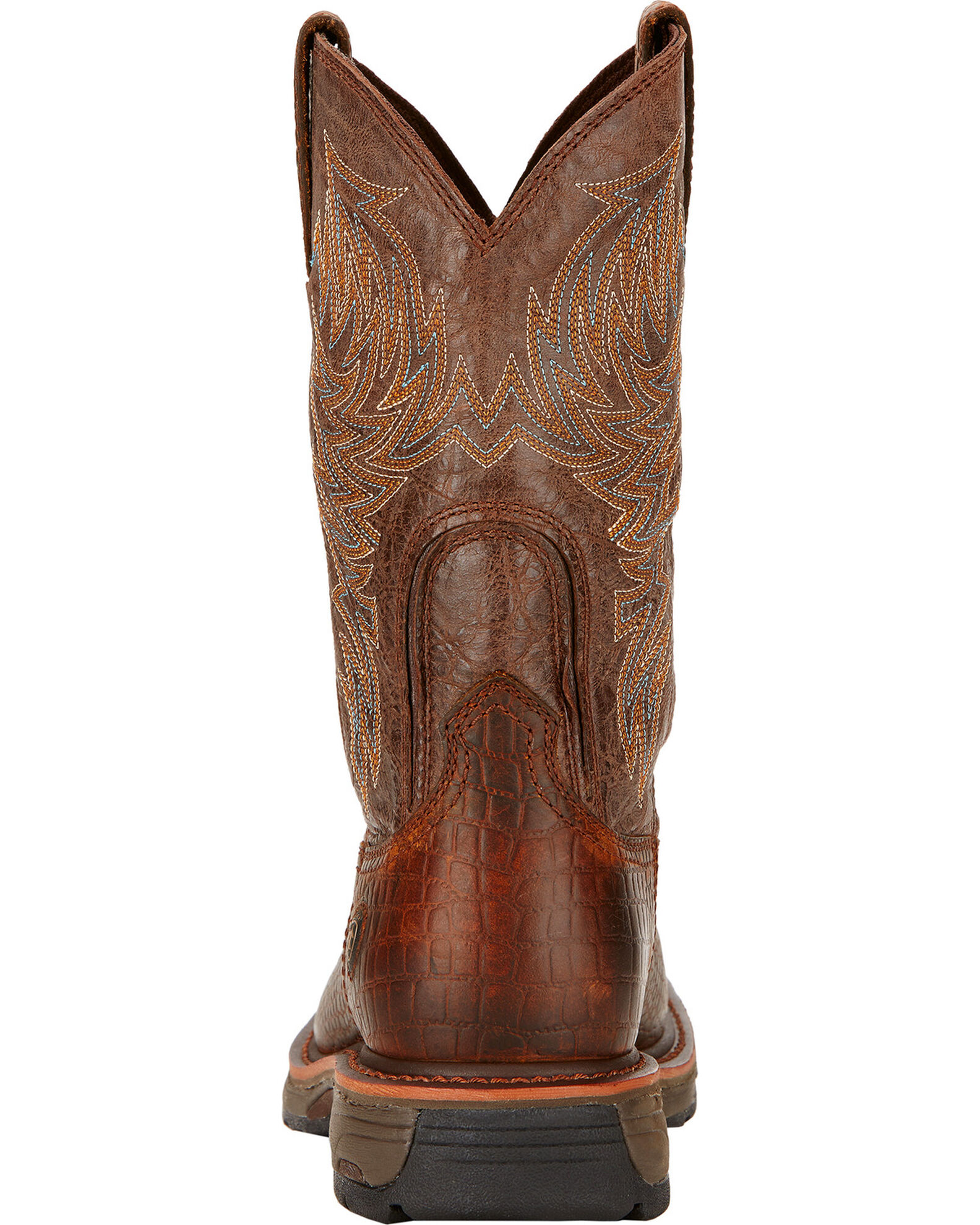 Product Name Ariat Workhog Croc Print Wide Square Toe Work Boots Soft Toe