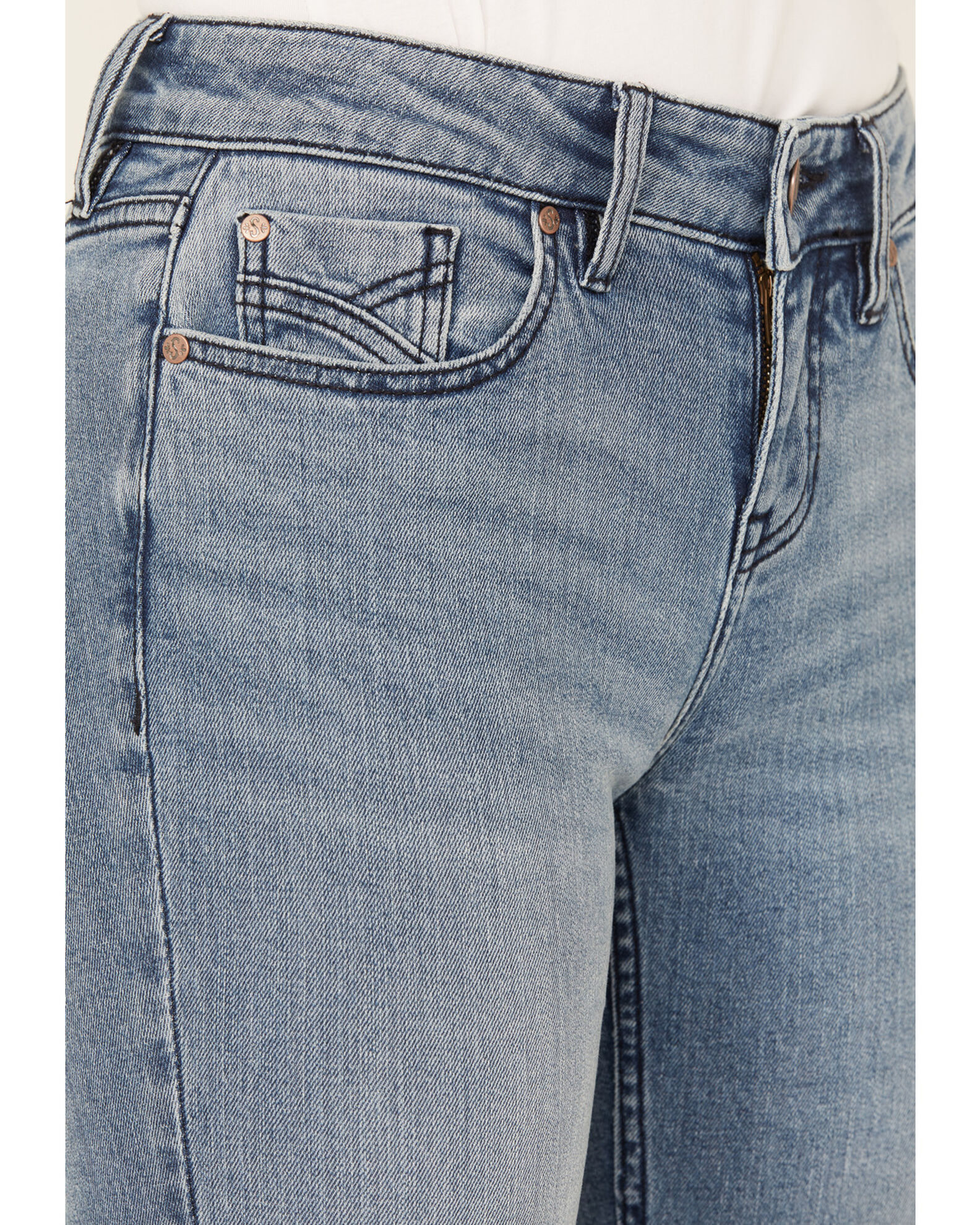 Shyanne Women's Aviza Medium Wash Mid Rise Bootcut Jeans