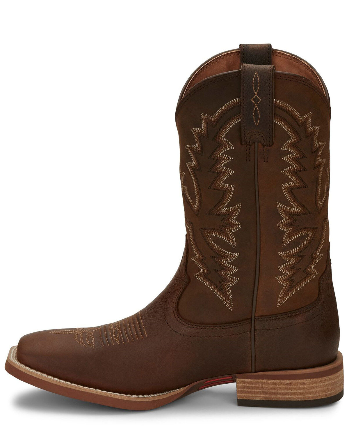 Image #3 - Justin Men's Tallyman Brown Western Boots - Broad Square Toe, , hi-res