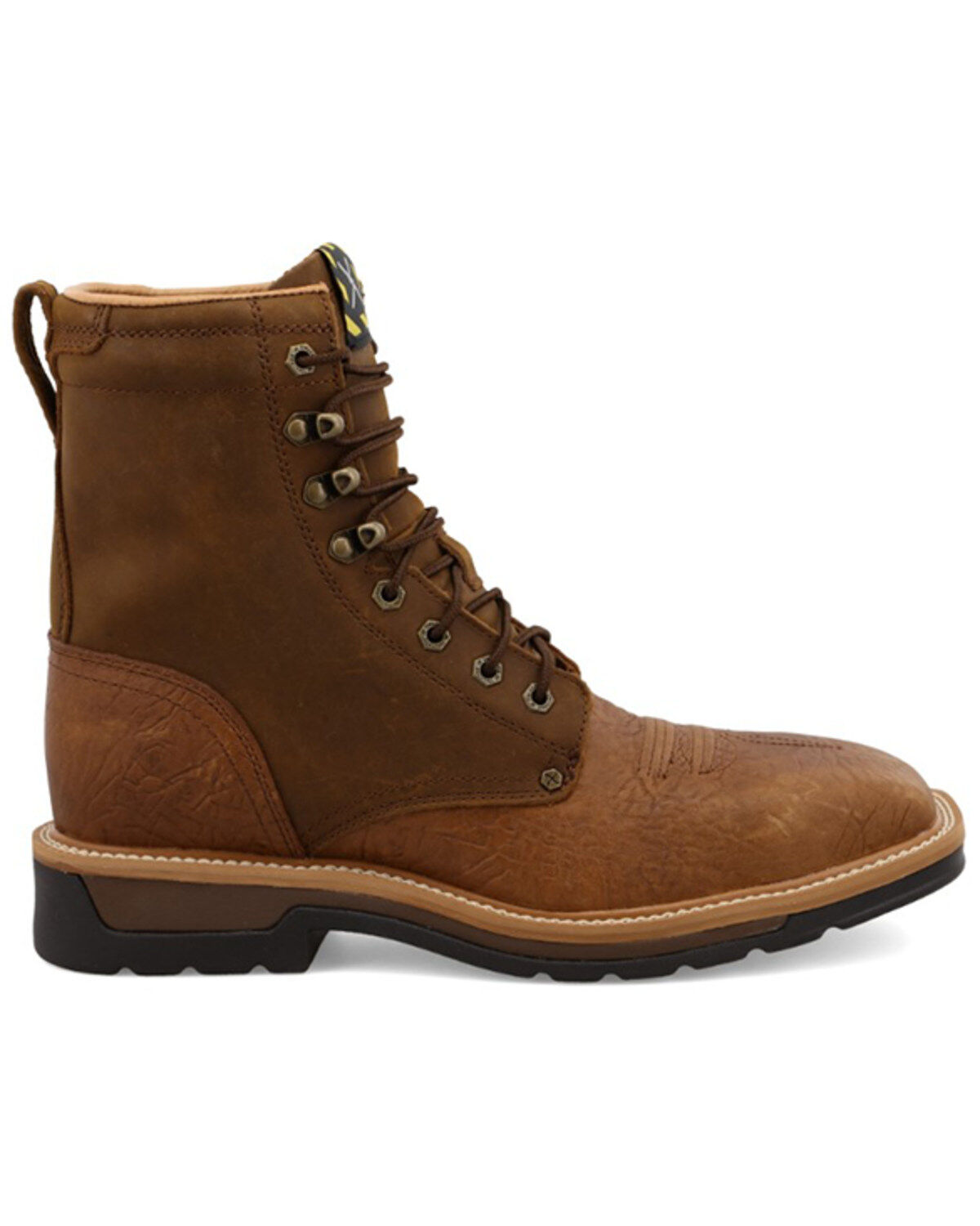 Image #2 - Twisted X Men's Lite 8" Lace-Up Work Boots - Steel Toe, , hi-res