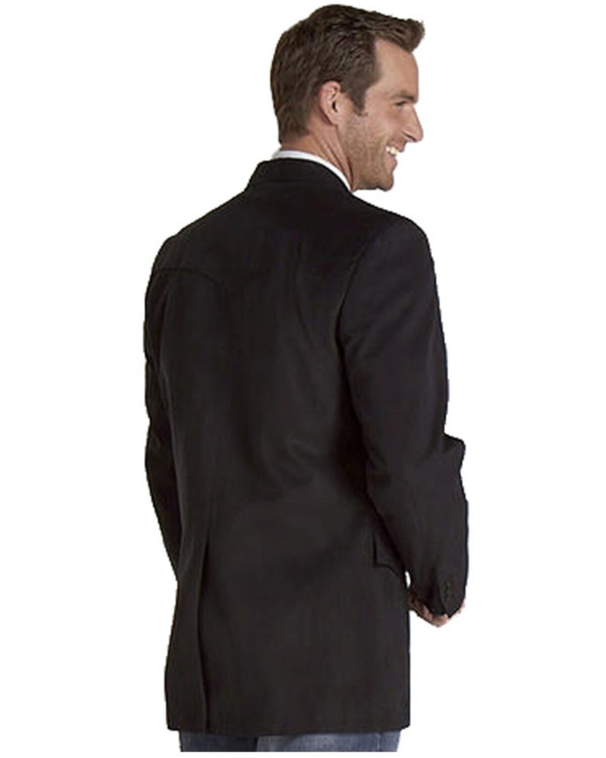 Image #4 - Circle S Men's Houston Microsuede Sport Coat, Black, hi-res