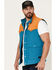 Rock & Roll Denim Men's Vintage 46 Color Block Vest, Teal, hi-res