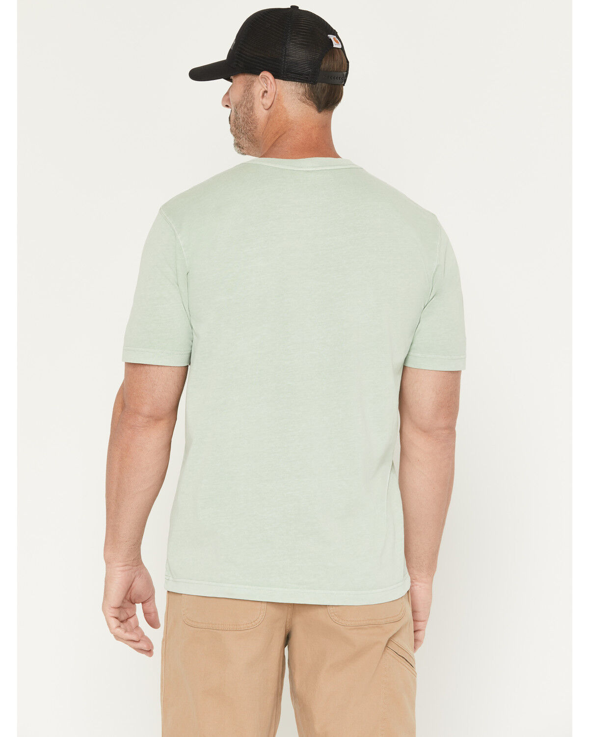 Image #4 - Carhartt Men's Relaxed Fit Lightweight Short Sleeve Pocket Work T-Shirt, Seafoam, hi-res