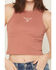 Image #3 - Originality Women's Steer Graphic Tank, Rust Copper, hi-res