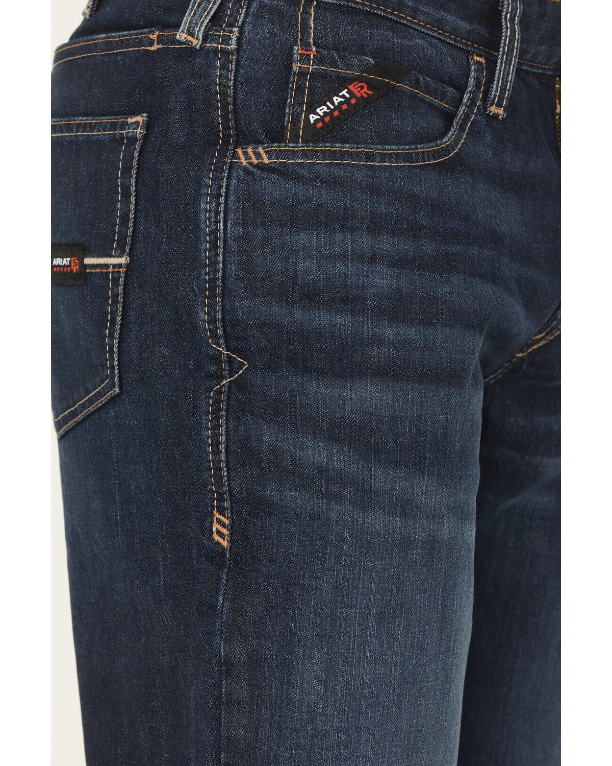 Image #2 - Ariat Men's FR M4 Lightweight DuraStretch Medium Wash Relaxed Bootcut Denim Jeans, Medium Wash, hi-res